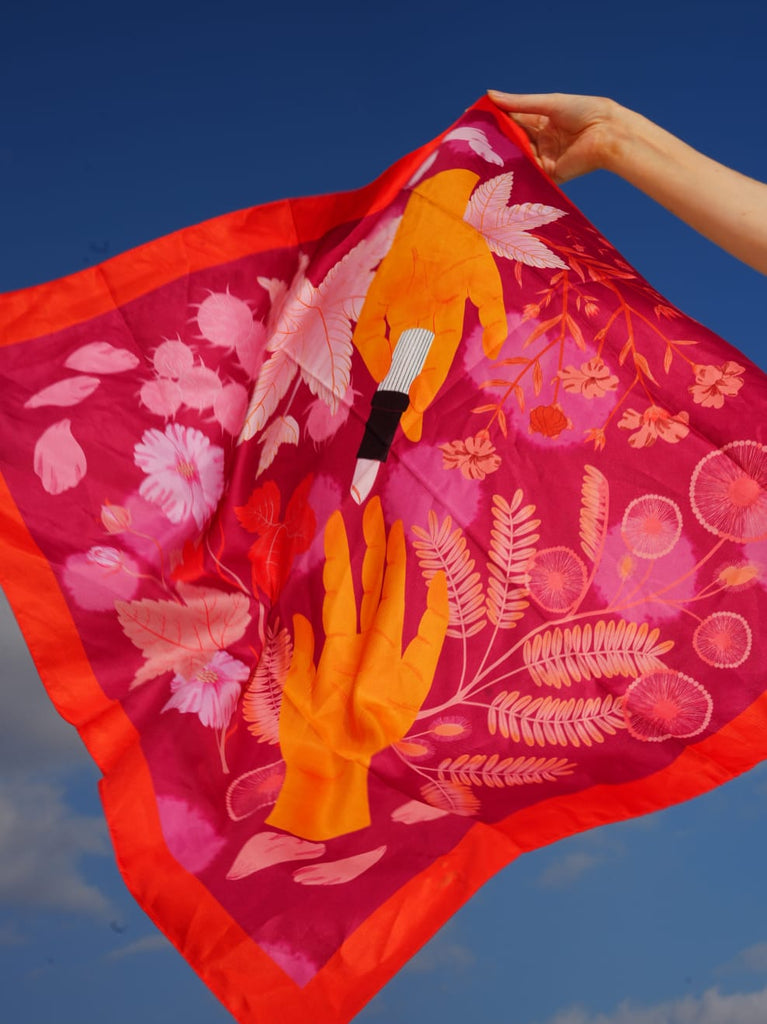 Foulard con stampa estiva Foulard limited edition